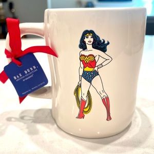NEW Rae Dunn WONDER WOMAN Double Sided Mug